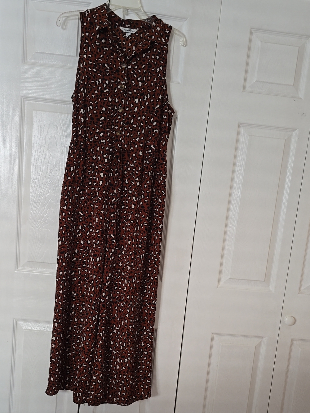 Speechless Rust Brown Leopard Print Outfit Size Large